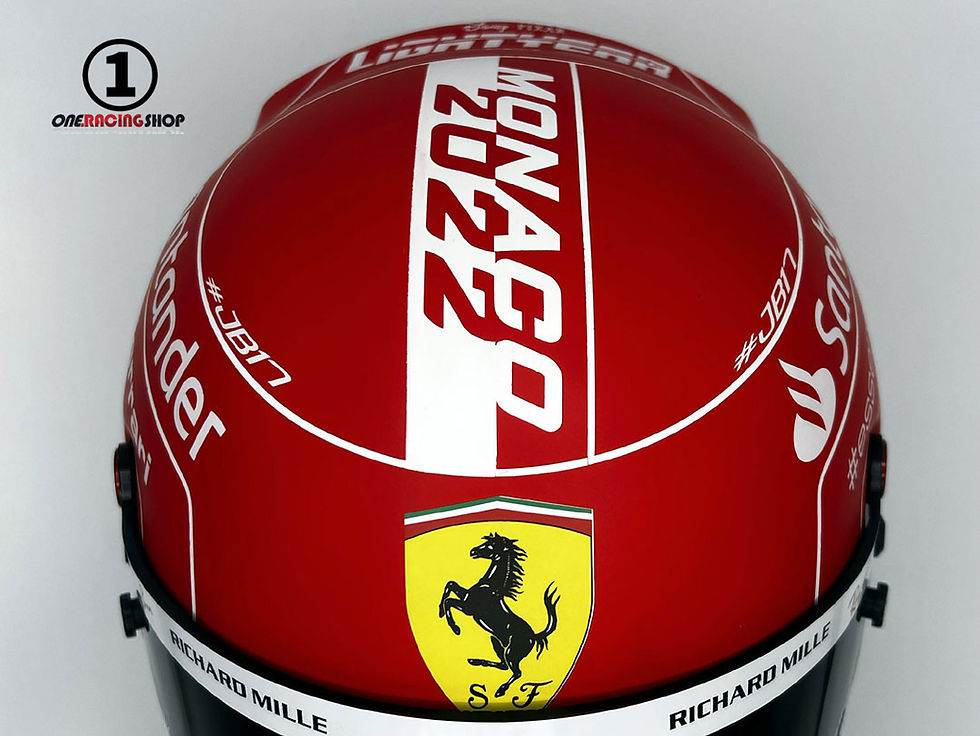 Thumbnail: Charles Leclerc 2022 Monaco GP F1 Helmet / Team Ferrari