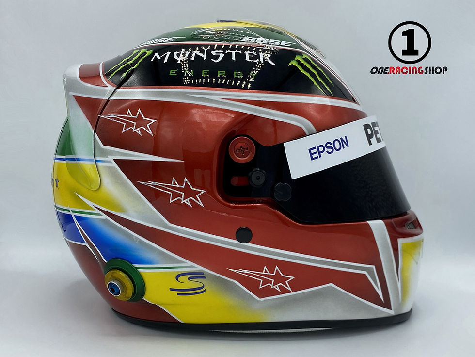 Thumbnail: Lewis Hamilton 2019 Interlagos F1 Helmet / Team Mercedes AMG