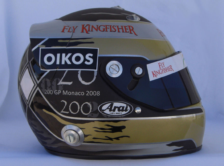 Thumbnail: Giancarlo Fisichella 2008 F1 Helmet / Team Force India
