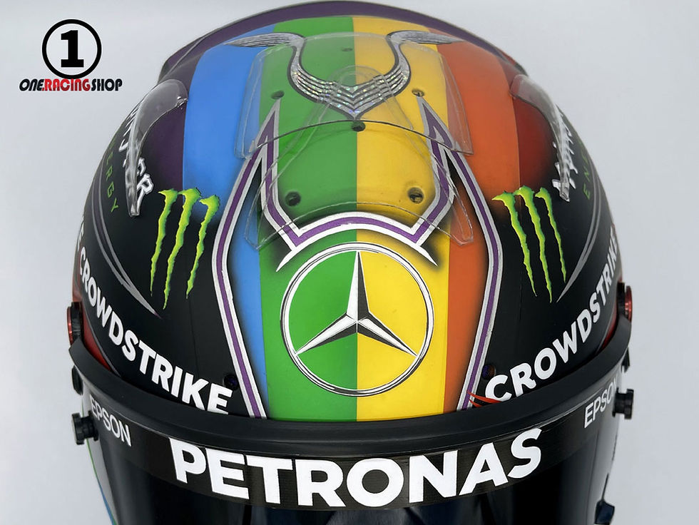 Thumbnail: Hamilton 2021 Qatar GP F1 Helmet / Team Mercedes AMG