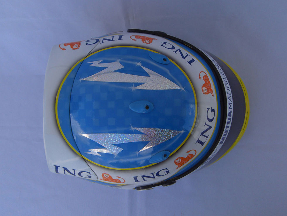 Thumbnail: Fernando Alonso 2008 F1 Helmet / Team Renault
