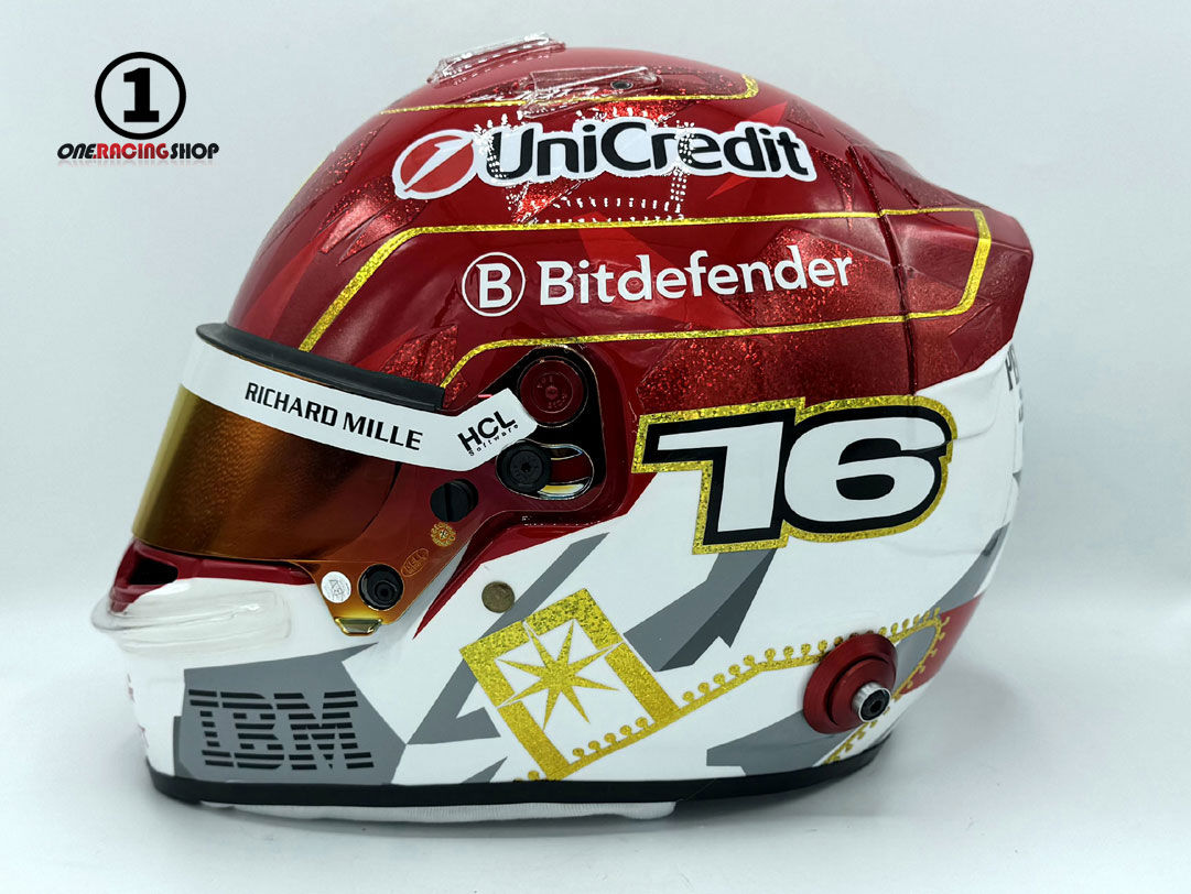 Charles Leclerc 2025 Las Vegas GP F1 Helmet / Team Ferrari