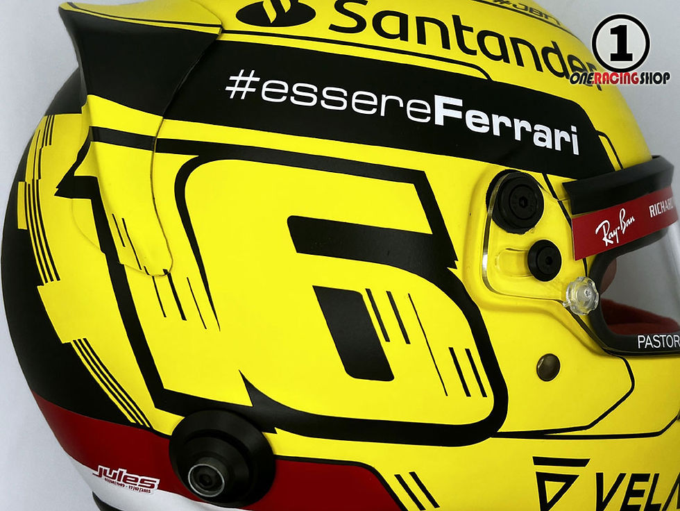 Thumbnail: Charles Leclerc 2022 Monza GP F1 Helmet / Team Ferrari