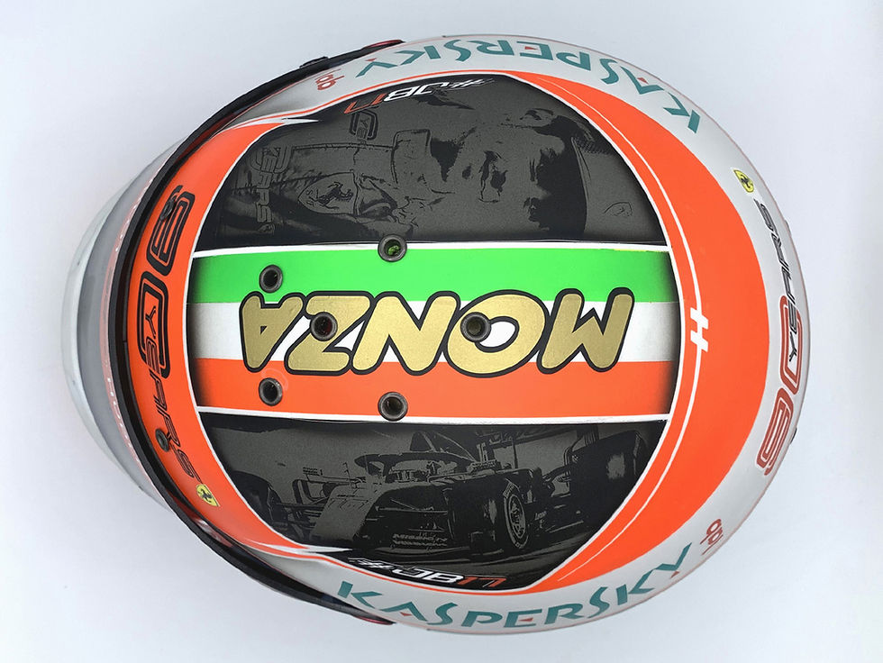 Thumbnail: Charles Leclerc 2019 Monza GP F1 Helmet / Team Ferrari
