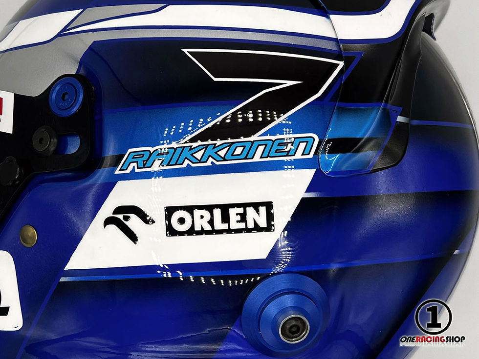 Thumbnail: Kimi Raikkonen 2021 Abu Dahbi "last Race" F1 Helmet / Team Alfa Romeo