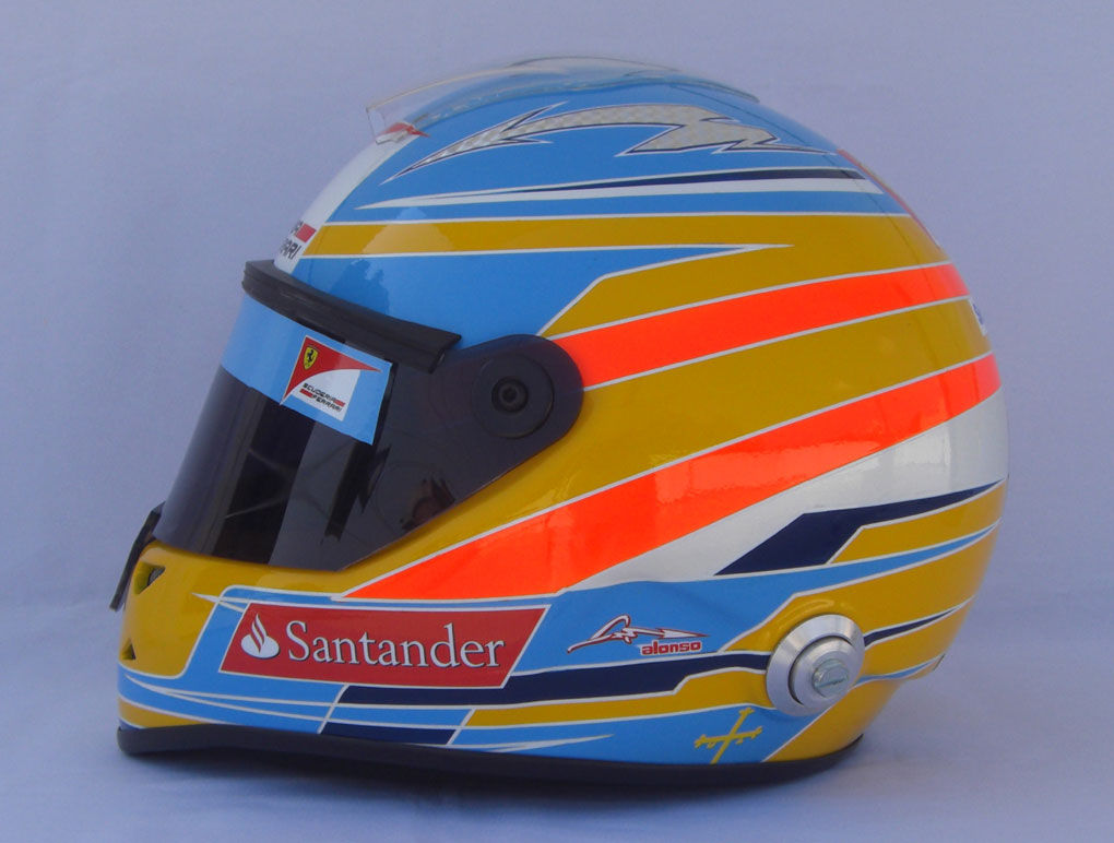 Fernando Alonso 2012 F1 Helmet / Team Ferrari