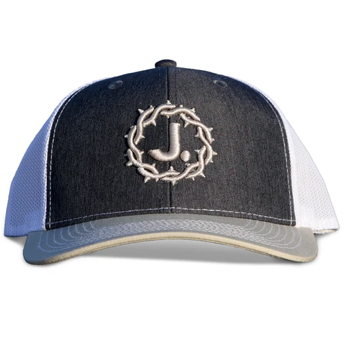 Khaki/Dark Heather Trucker | The Jesus Tee