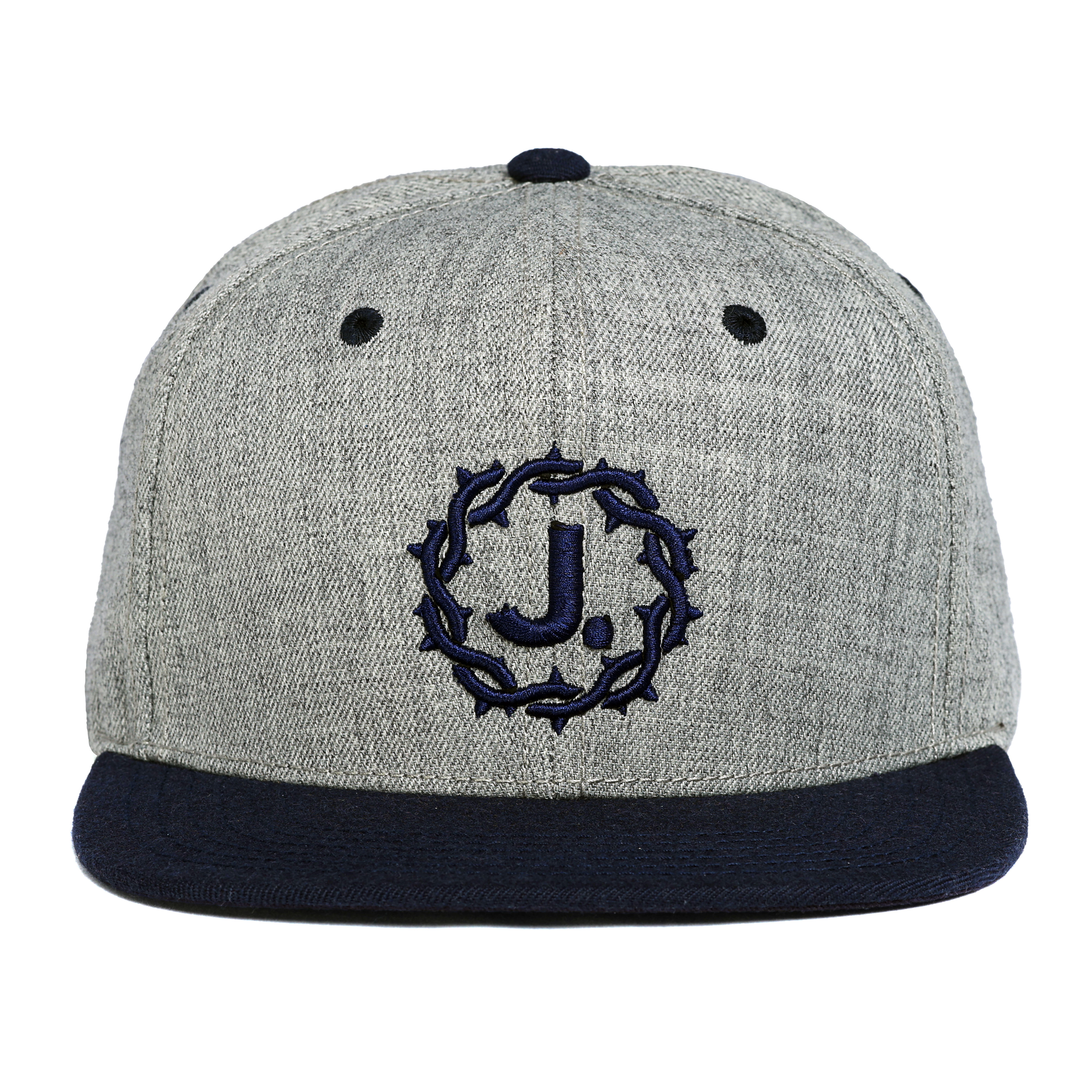 Gray baseball cap with embroidered