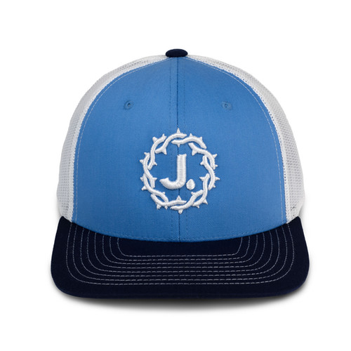 Sky/White/Navy Trucker | The Jesus Tee