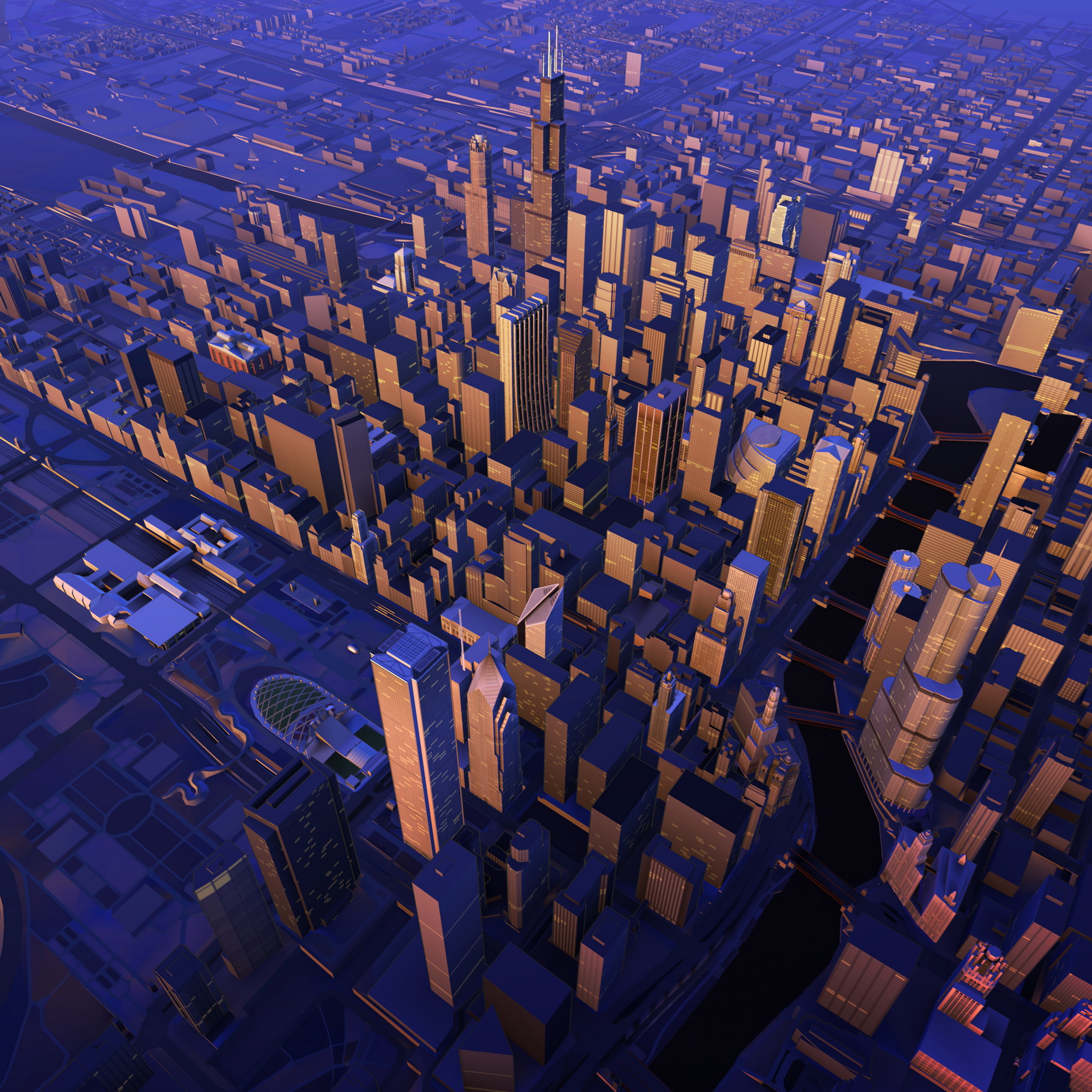 Chicago at Magic Hour