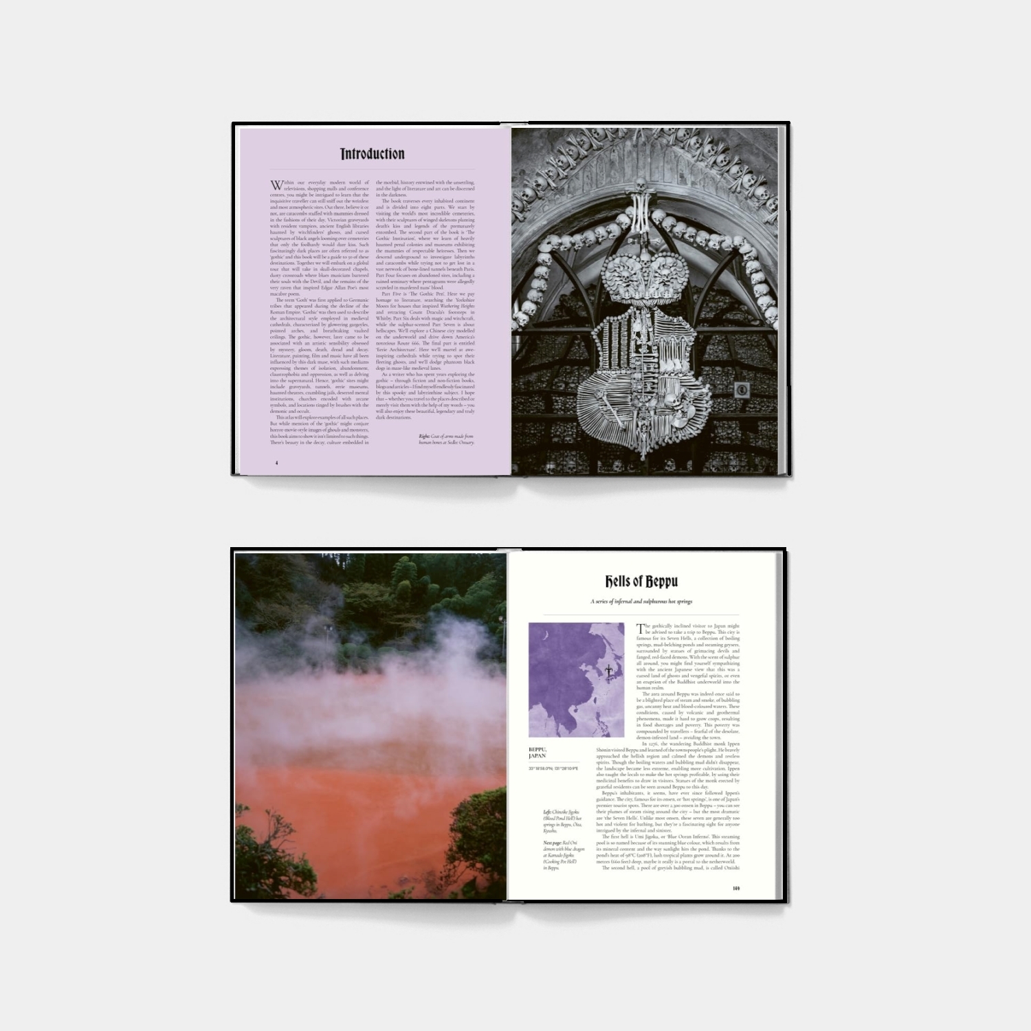 Interior spreads of an illustrated travel guide book featuring images researched by freelance picture researcher Angelika Pirkl, specialised in travel photography.
