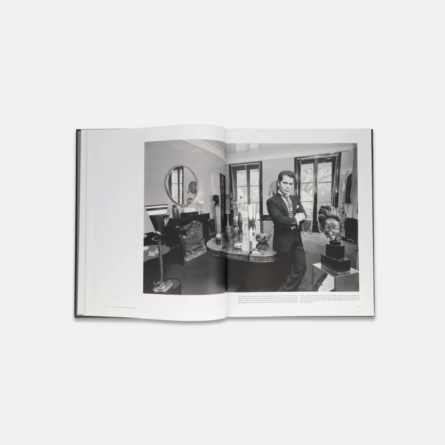 Interior spread of an illustrated design book featuring archival images researched by freelance picture researcher Angelika Pirkl, specialised in history, design, and fashion photography.