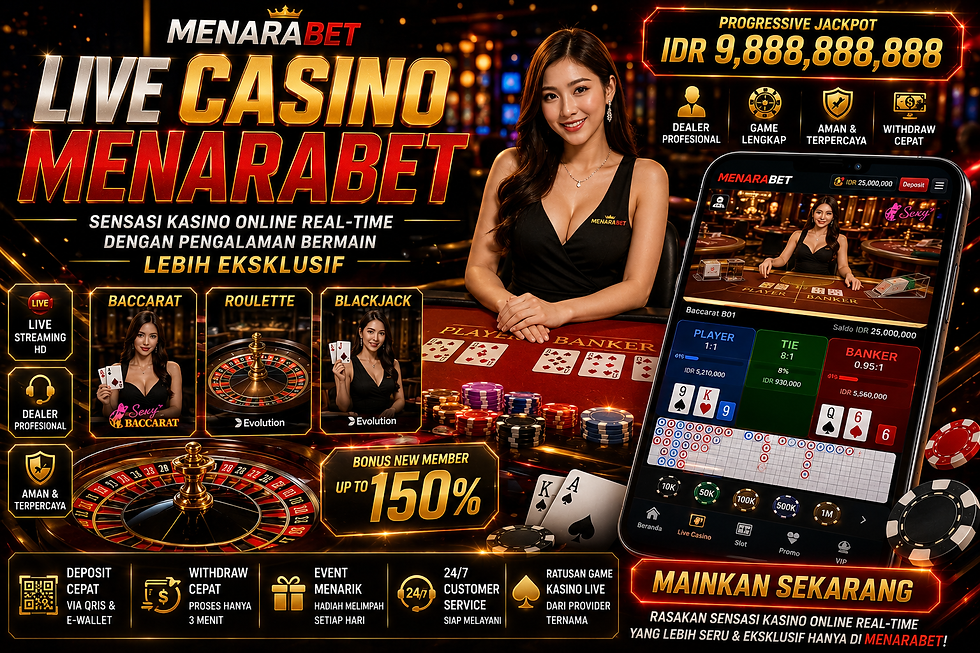 live casino menarabet real time eksklusif interaktif kasino online