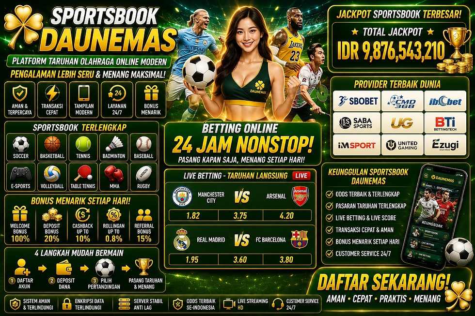 Sportsbook Daunemas platform taruhan olahraga online modern dengan pengalaman lebih seru