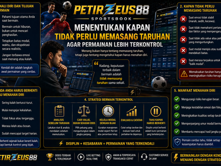 Sportsbook PETIRZEUS88 menampilkan pemain memutuskan kapan tidak memasang taruhan, menjaga kontrol permainan, dengan tampilan taruhan digital dan statistik pertandingan.