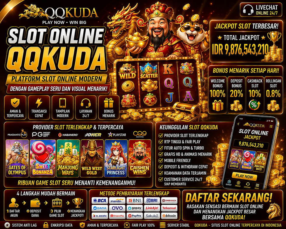 Slot QQKuda platform slot online modern dengan gameplay seru dan visual menarik