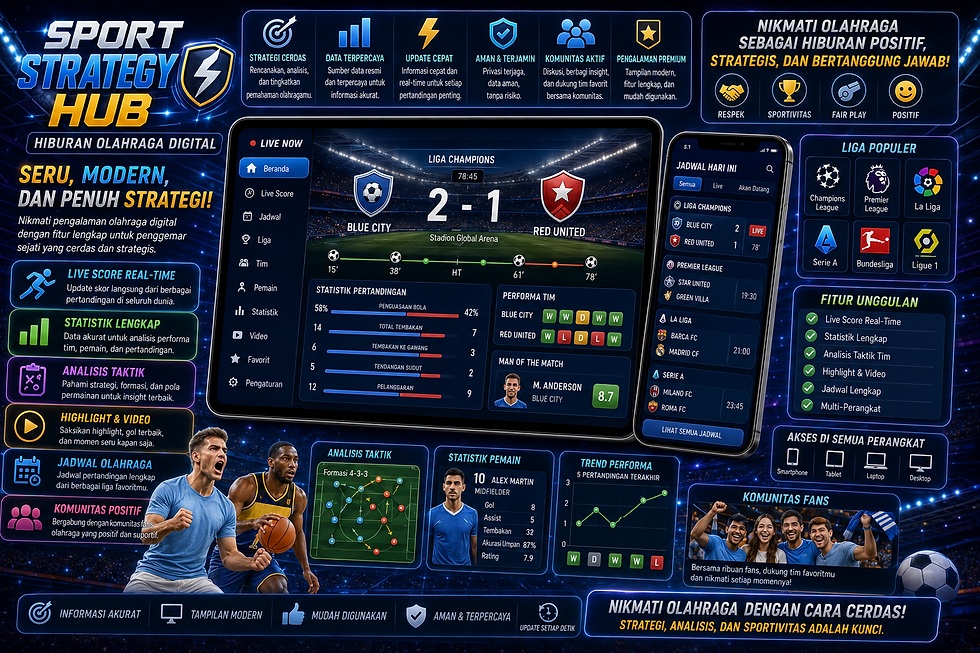 Sportsbook PetirZeus88 menampilkan dashboard olahraga digital dengan live score, statistik pertandingan, dan strategi analisis data