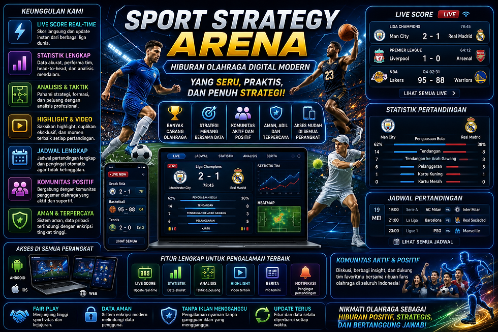 Sportsbook QQ3889 menampilkan dashboard olahraga digital dengan live score, statistik pertandingan, dan strategi analisis data