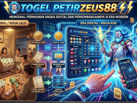 Togel PetirZeus88 dengan ilustrasi teknologi digital modern, keamanan website, dan akses mobile responsif.
