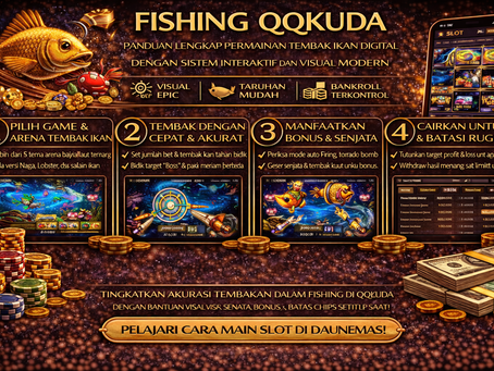 Fishing QQKUDA — Panduan permainan tembak ikan digital interaktif dengan visual modern, fitur bonus, senjata, dan kontrol bankroll mudah.