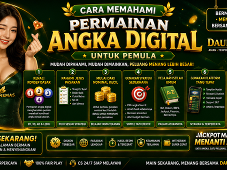 Panduan permainan angka digital online dengan tampilan informasi untuk pengguna baru