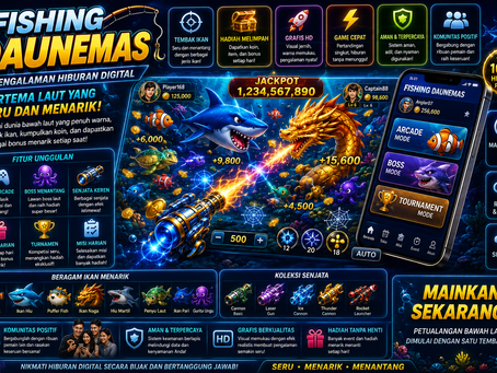 Fishing DAUNEMAS menampilkan hiburan digital bertema laut dengan visual bawah laut interaktif
