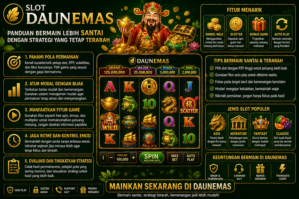 slot daunemas strategi santai terarah peluang menang slot online