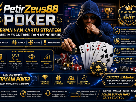 PetirZeus88 Poker menampilkan permainan kartu digital dengan strategi dan konsentrasi tinggi
