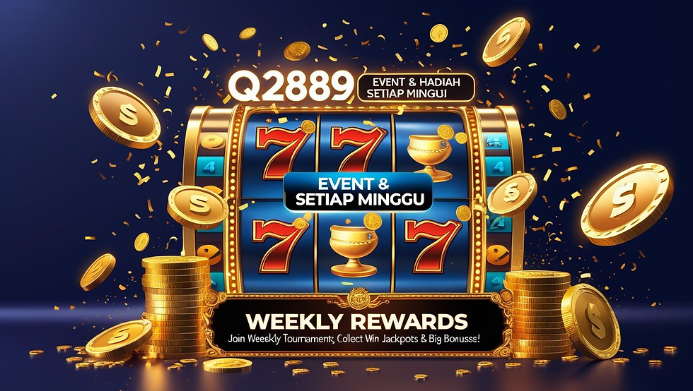 Di QQ2889, bermain slot tidak hanya tentang memutar gulungan—ini tentang kompetisi, hadiah, dan kejutan setiap minggu. Dengan ratusan pilihan game slot dari provider ternama dan sistem event yang selalu aktif, setiap pemain punya kesempatan meraih bonus, cashback, dan reward eksklusif tanpa batas.