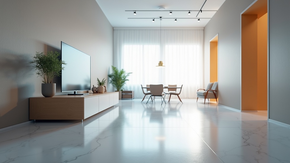 Eye-level view of a clean and modern landing page design