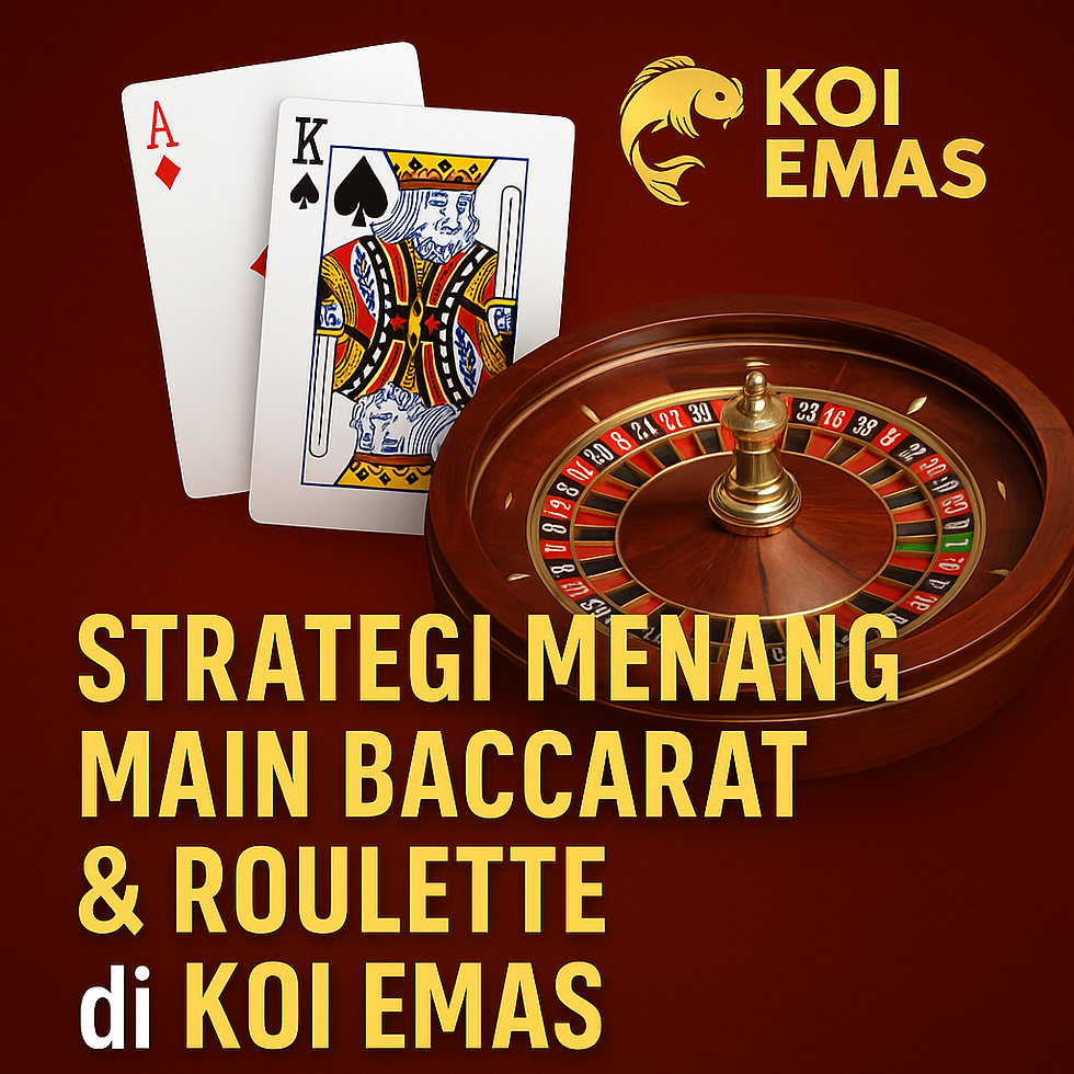 Bermain Live Casino di KOI EMAS bukan hanya soal keberuntungan, tapi juga soal strategi! Dua game paling populer di kategori ini adalah Baccarat dan Roulette â keduanya bisa memberikan kemenangan besar jika dimainkan dengan cerdas. Dalam artikel ini, kita akan bahas strategi menang Baccarat dan Roulette yang bisa kamu terapkan langsung di situs KOI EMAS!