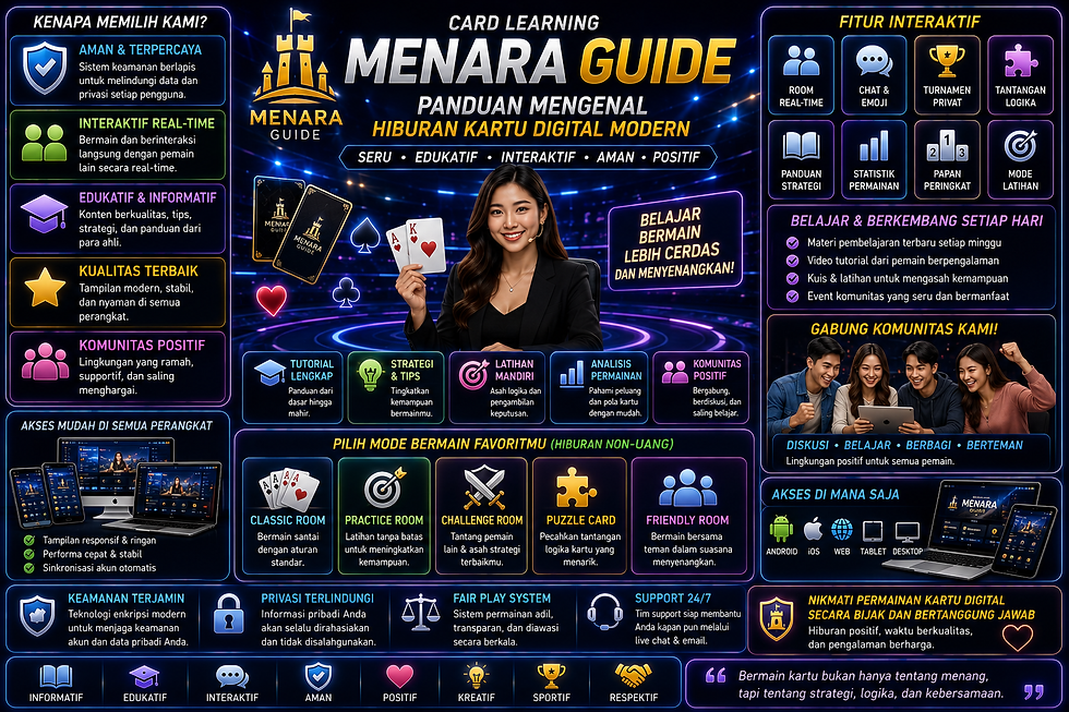 Poker Menarabet menampilkan meja kartu digital modern dengan kartu virtual, fitur interaktif, panel real-time, dan tampilan mobile friendly