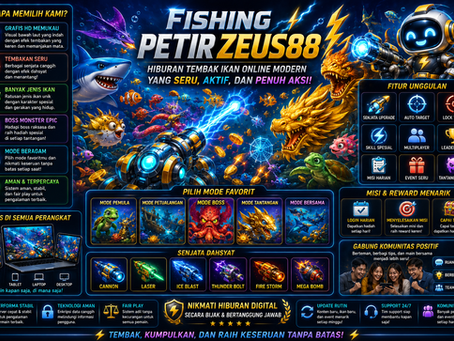 Fishing PetirZeus88 menampilkan game tembak ikan digital modern dengan visual bawah laut, efek petir, elemen aksi, dan antarmuka interaktif