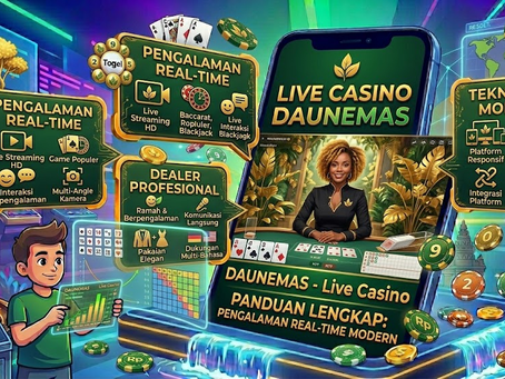 Live Casino DAUNEMAS dengan dealer profesional, meja permainan elegan, dan streaming HD real-time.