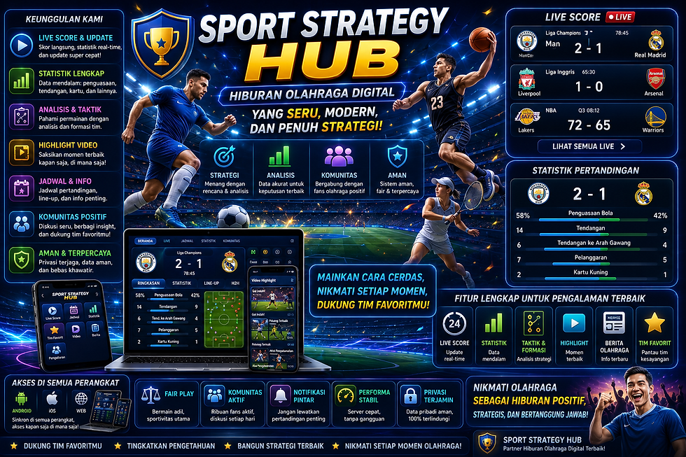 Sportsbook QQKuda menampilkan dashboard olahraga digital dengan live score, statistik pertandingan, dan strategi analisis data