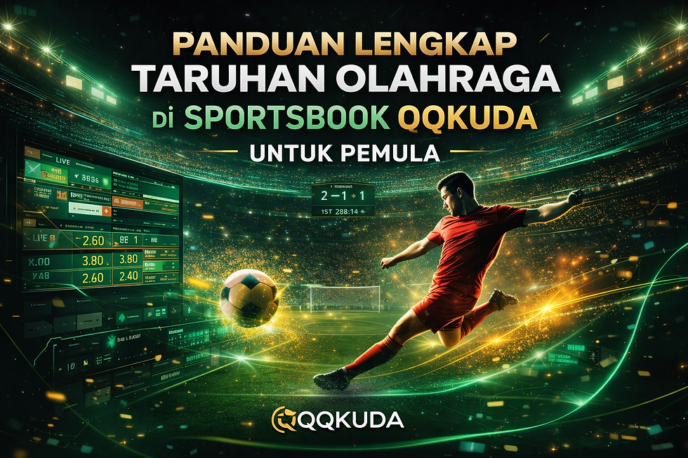 Banner Panduan Taruhan Olahraga di Sportsbook QQKUDA — Tips Pemula, Odds Real-Time, dan Strategi Taruhan