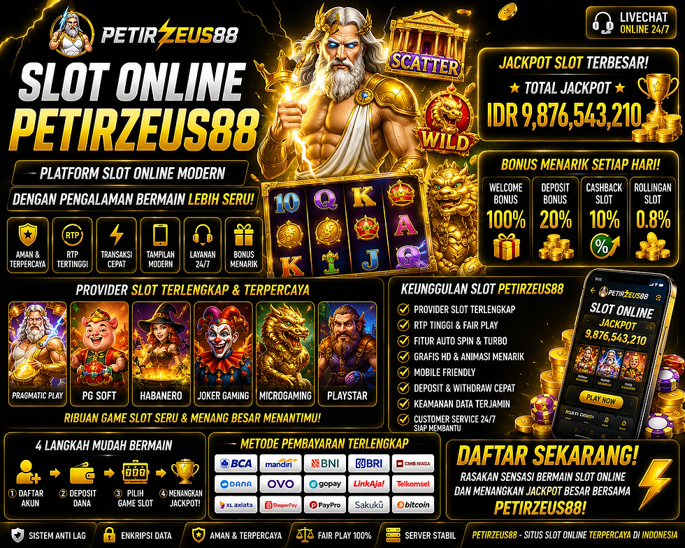 Slot PetirZeus88 platform slot online modern dengan pengalaman bermain lebih seru