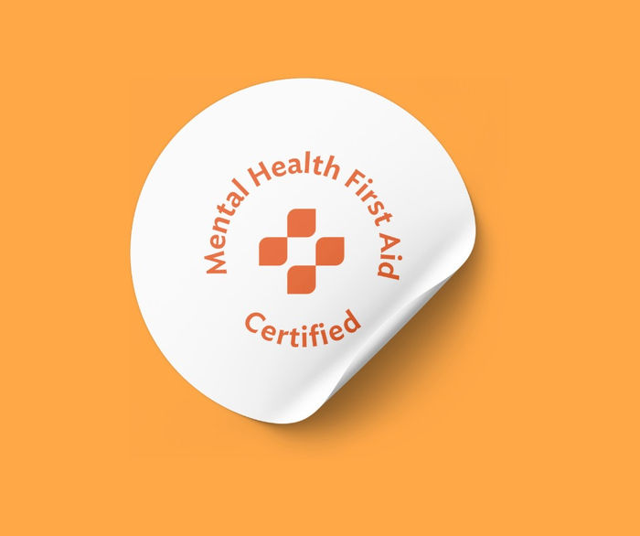 Mental Health First Aid sticker Mockup