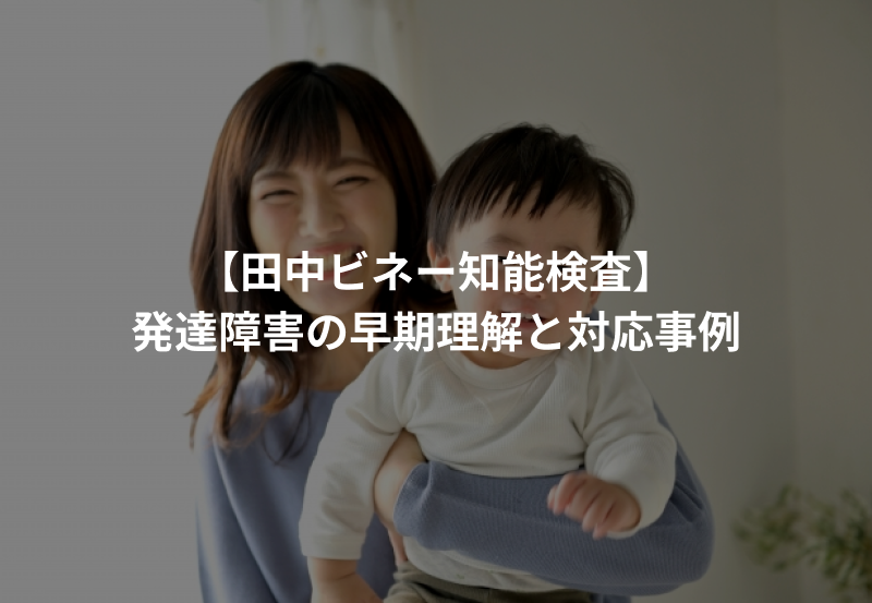 【田中ビネー知能検査】発達障害の早期理解と対応事例