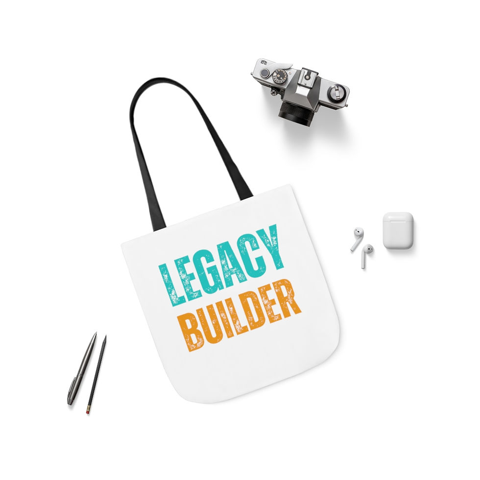 Thumbnail: Legacy Builder white - Polyester Canvas Tote Bag (AOP)