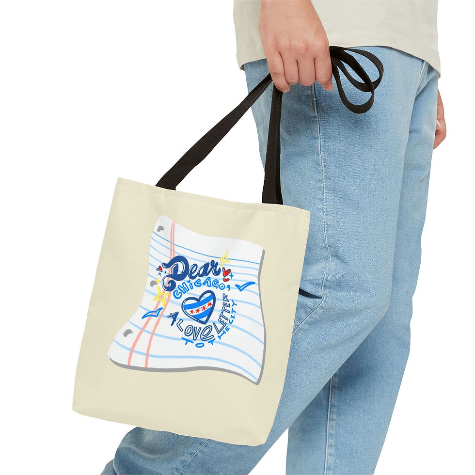Thumbnail: Dear Chicago: A Love Letter to the City Beige Tote Bag