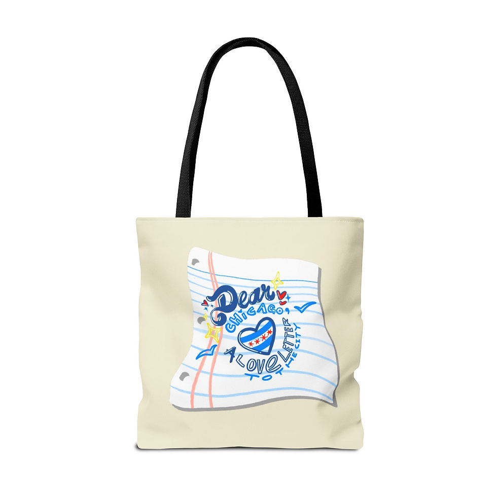 Thumbnail: Dear Chicago: A Love Letter to the City Beige Tote Bag