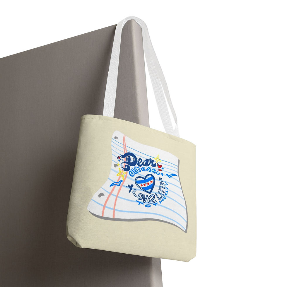 Thumbnail: Dear Chicago: A Love Letter to the City Beige Tote Bag