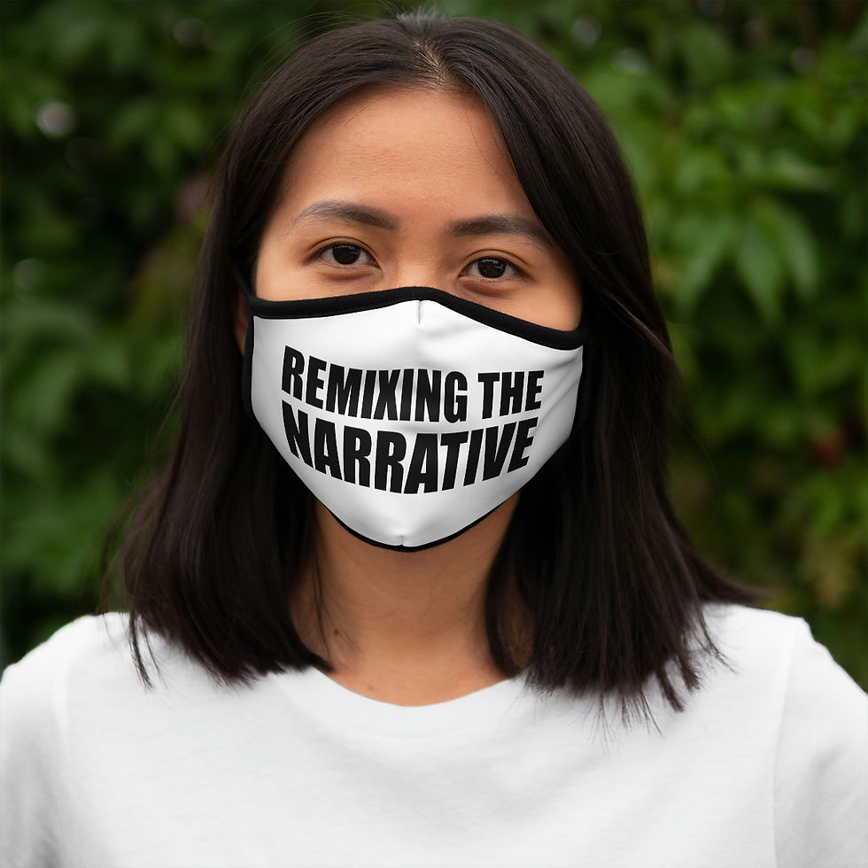 Thumbnail: "Remixing the Narrative" Fitted Polyester Face Mask