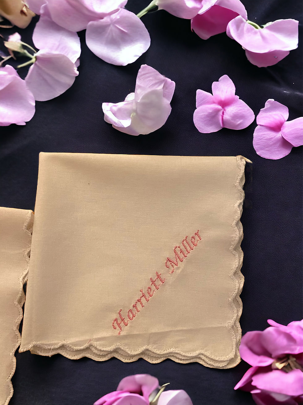 Thumbnail: luxury embroidery initial handkerchief. 