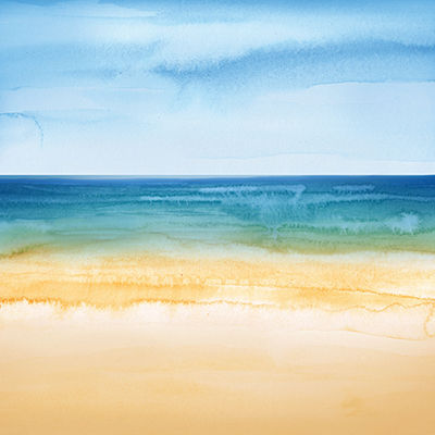 Watercolor Beach
