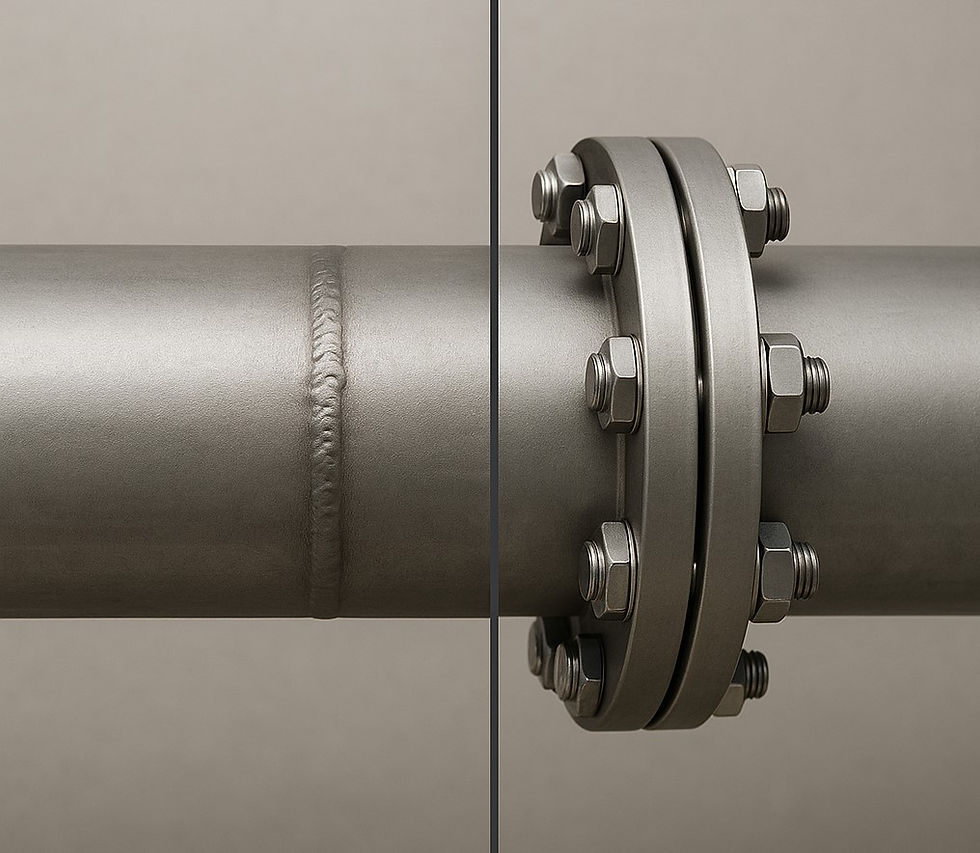 Comparison of welded and bolted joints in manufacturing