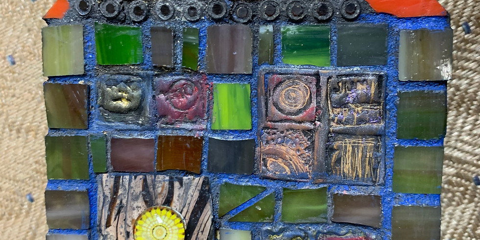 Tile, Glass and Clay Mixed Media Mosaic