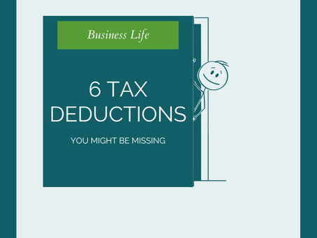 stickman holding sign 6 tax deductions you might be missing.