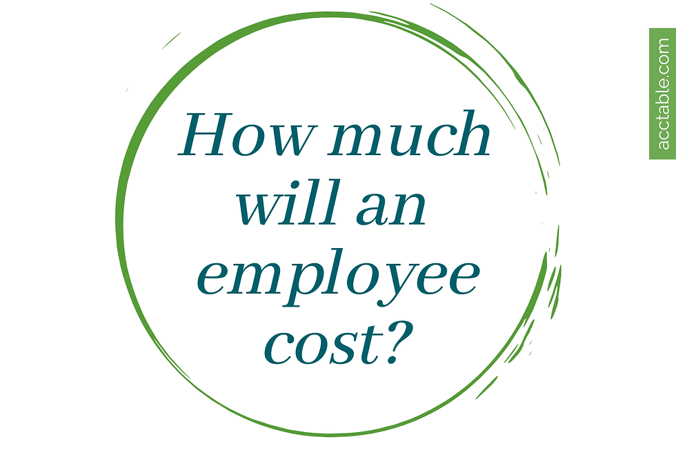circle with text: how much will an employee cost?